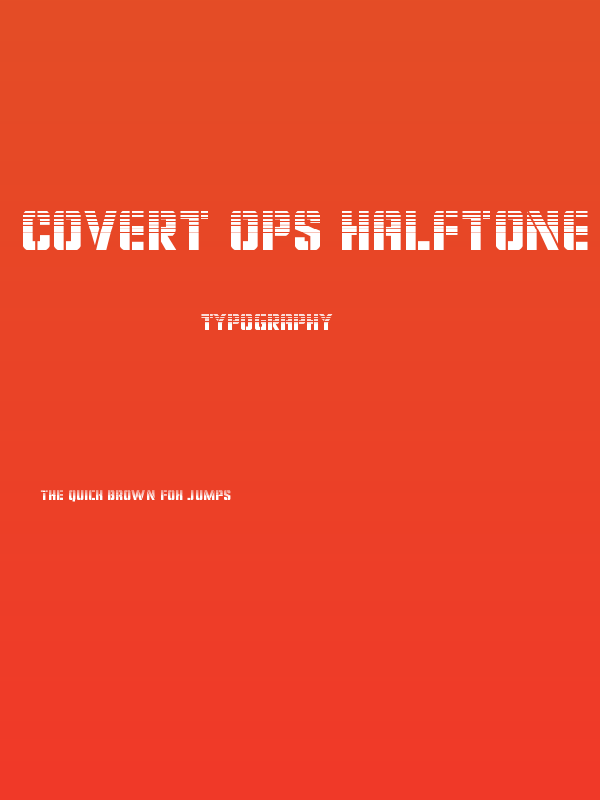 Covert Ops Halftone Poster