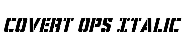 Covert Ops Italic  フリーフォントのダウンロード