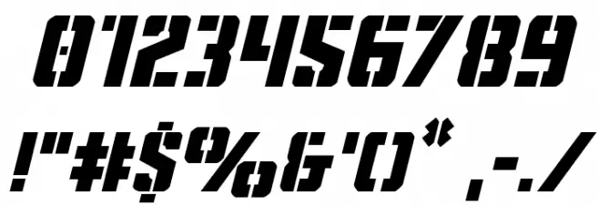 Covert Ops Italic Font OTHER CHARS
