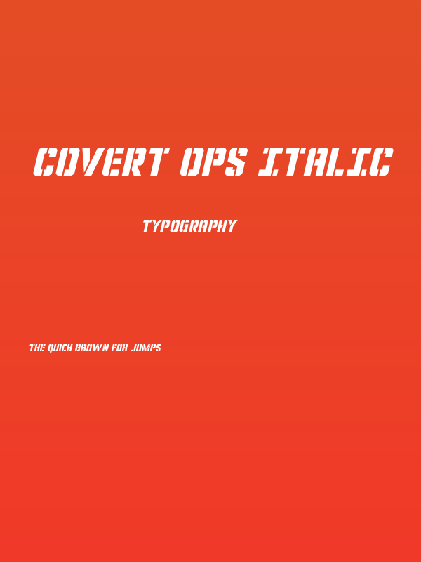 Covert Ops Italic Poster