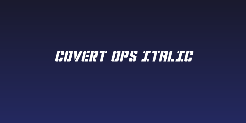 Covert Ops Italic Social Header