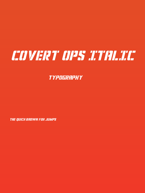 Covert Ops Italic Poster