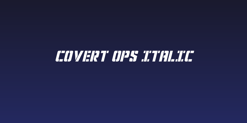 Covert Ops Italic Social Header
