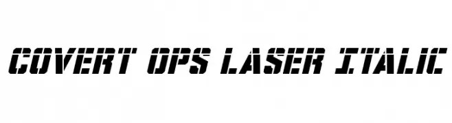 Covert Ops Laser Italic  नि: शुल्क फ़ॉन्ट्स डाउनलोड