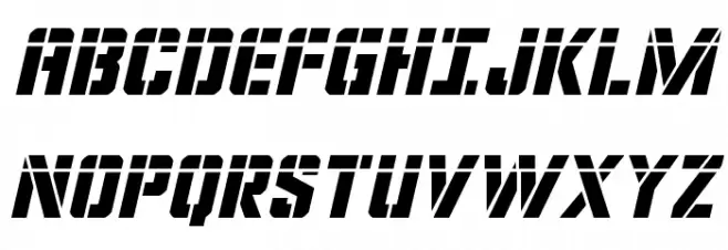 Covert Ops Laser Italic Schriftart Groß
