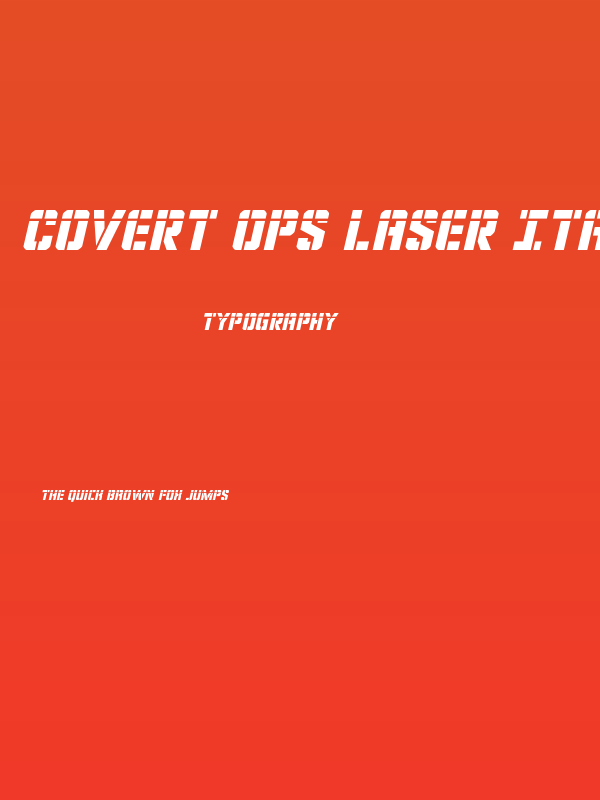 Covert Ops Laser Italic Poster
