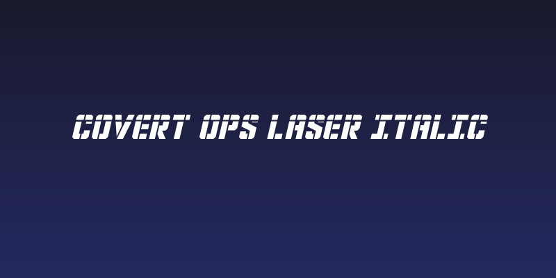 Covert Ops Laser Italic Social Header
