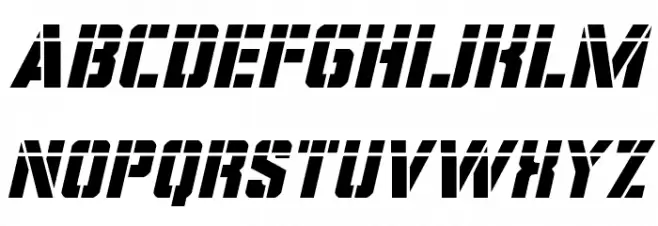 Covert Ops Laser Italic Caratteri MINUSCOLO