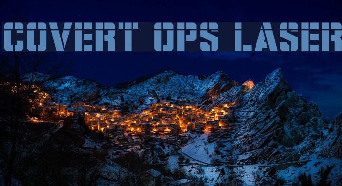 Covert Ops Laser Font examples