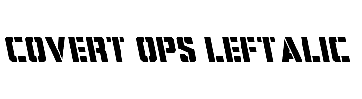 Covert Ops Leftalic  नि: शुल्क फ़ॉन्ट्स डाउनलोड