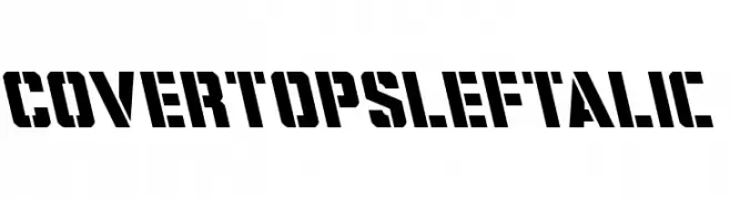 Covert Ops Leftalic  नि: शुल्क फ़ॉन्ट्स डाउनलोड