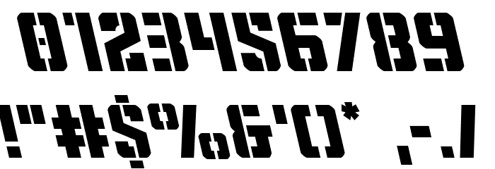 Covert Ops Leftalic Font OTHER CHARS