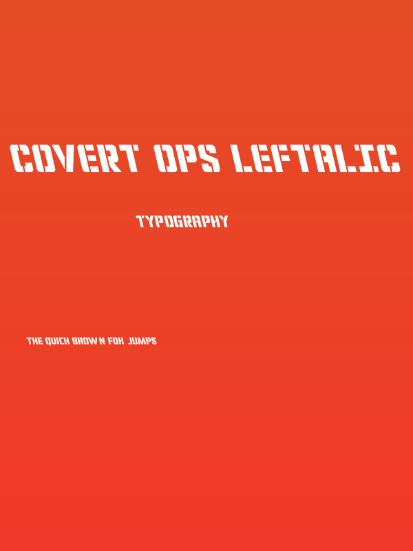 Covert Ops Leftalic Poster
