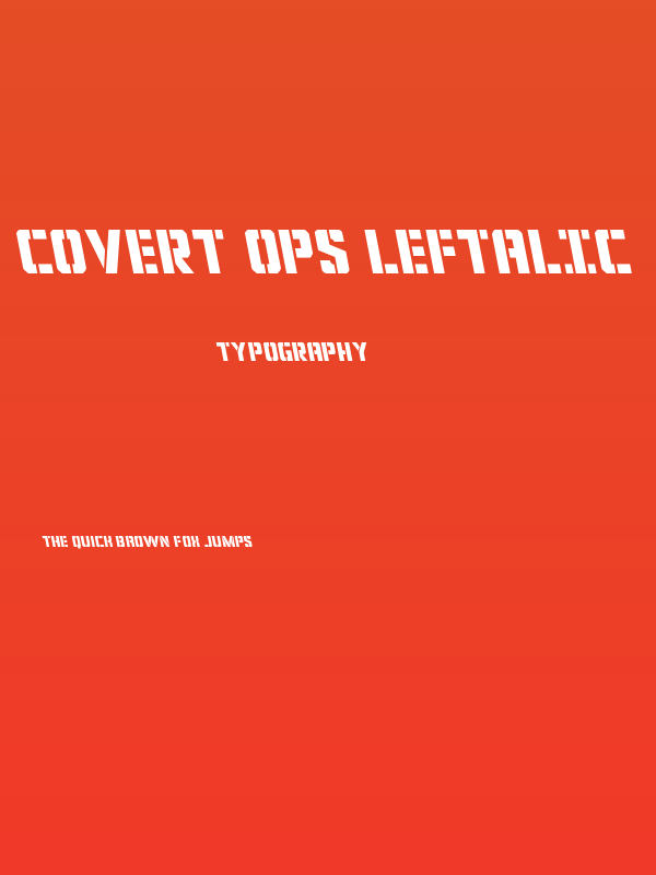 Covert Ops Leftalic Poster