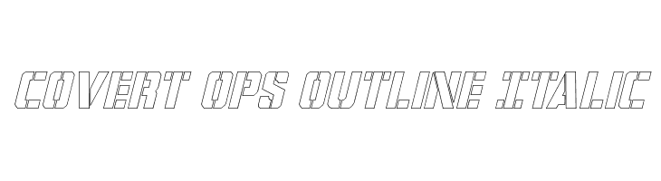 Covert Ops Outline Italic Font