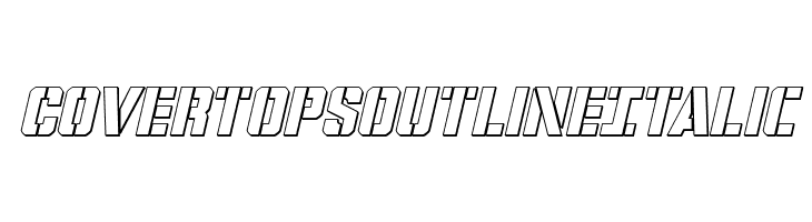 Covert Ops Outline Italic  フリーフォントのダウンロード