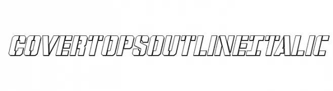 Covert Ops Outline Italic  les polices de caractères gratuit tlcharger