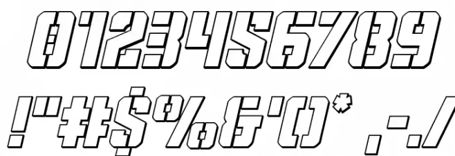 Covert Ops Outline Italic Font OTHER CHARS