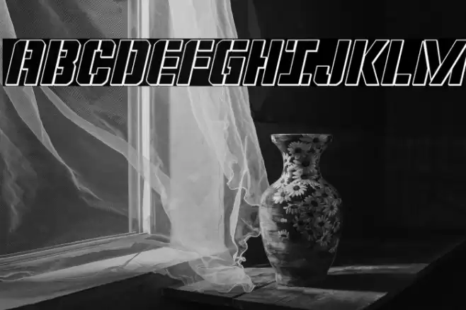 Covert Ops Outline Italic Font examples