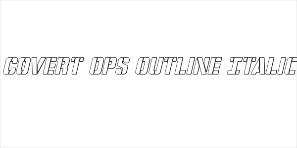 Covert Ops Outline Italic Logo