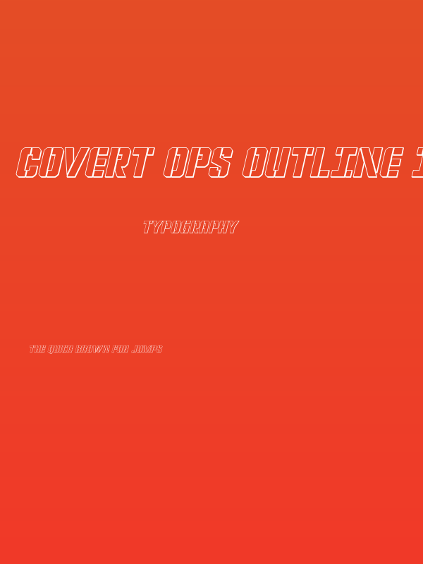 Covert Ops Outline Italic Poster