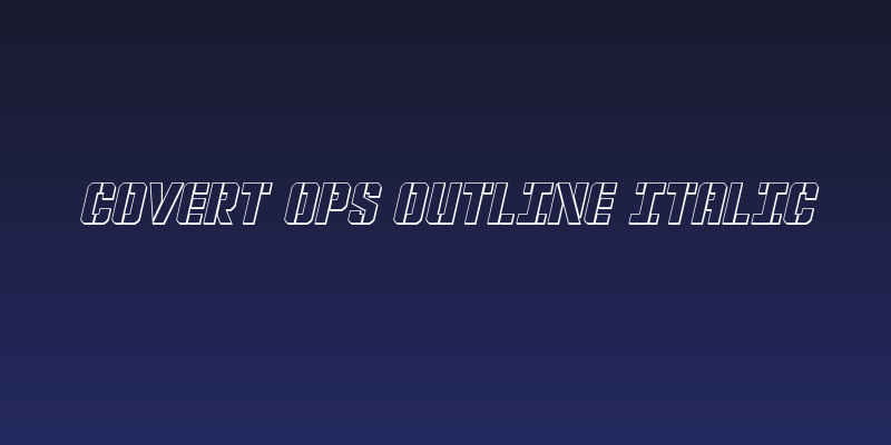 Covert Ops Outline Italic Social Header