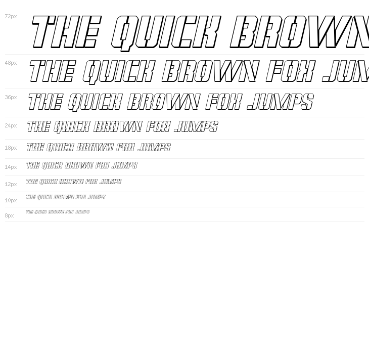 Covert Ops Outline Italic Waterfall