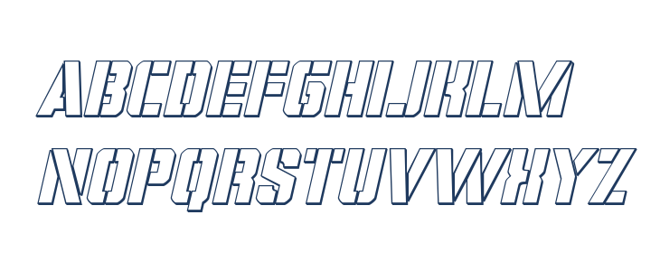 Covert Ops Outline Italic Lowercase