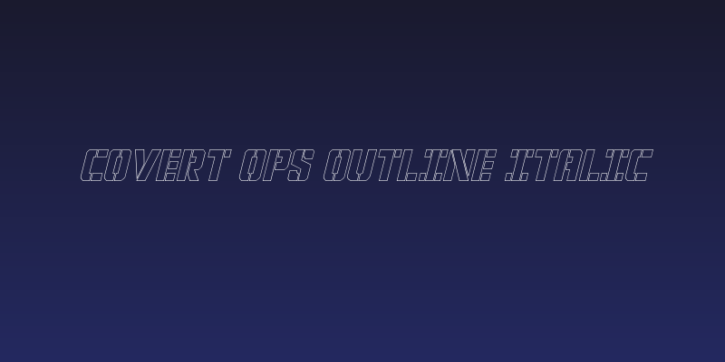 Covert Ops Outline Italic Social Header