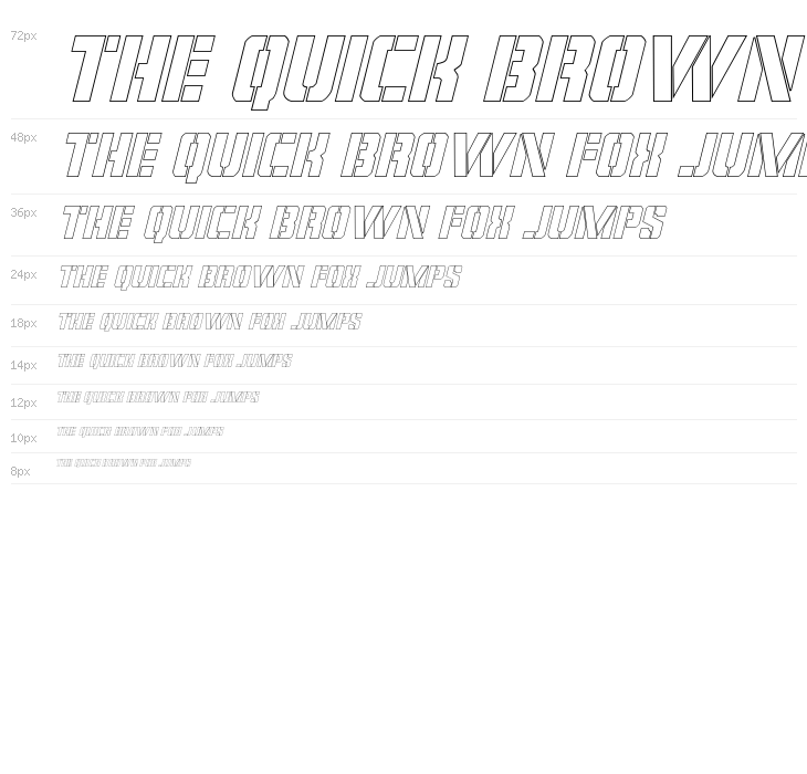 Covert Ops Outline Italic Waterfall