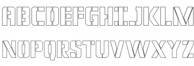 Covert Ops Outline Regular Fonte MAIÚSCULAS
