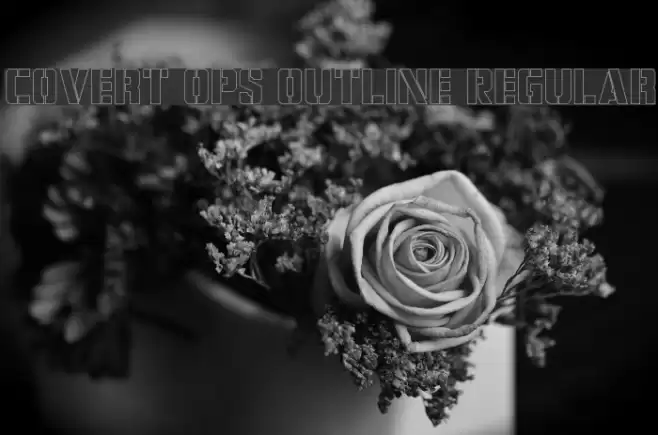 Covert Ops Outline Regular Font examples