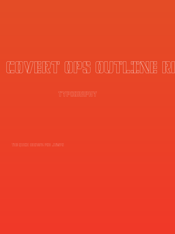 Covert Ops Outline Regular Poster