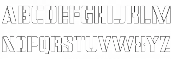 Covert Ops Outline Regular Шрифта строчной