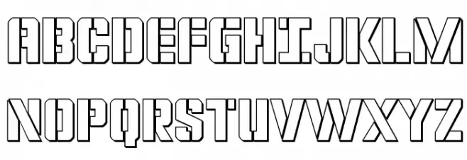 Covert Ops Outline Font UPPERCASE