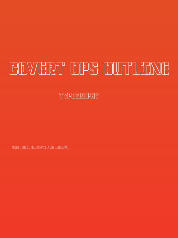 Covert Ops Outline Poster