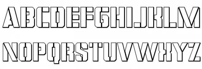 Covert Ops Outline Шрифта строчной