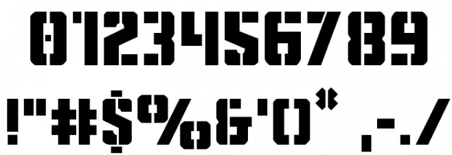 Covert Ops Regular Font OTHER CHARS