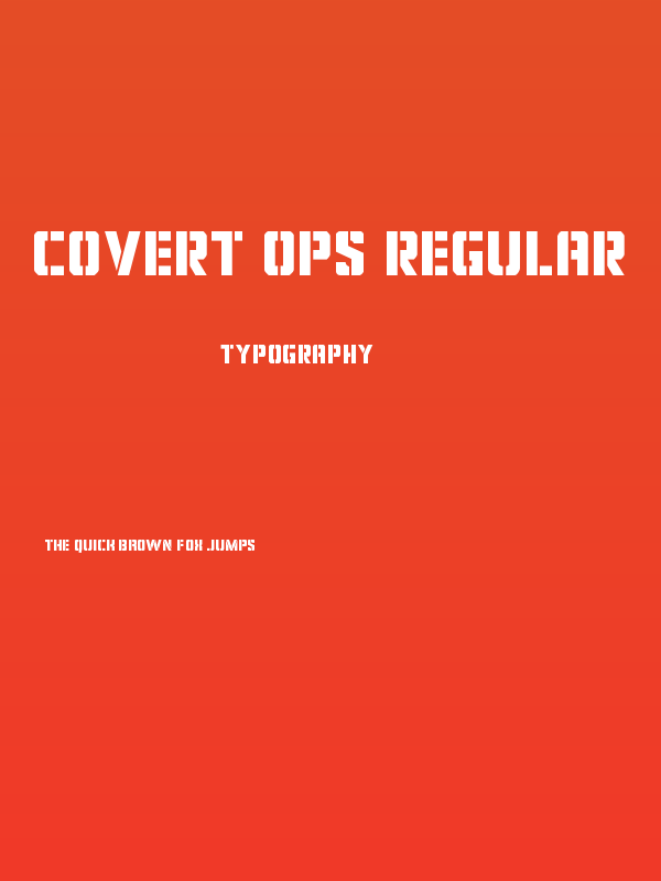Covert Ops Regular Poster