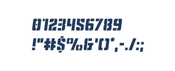 Covert Ops Semi-Italic Other Characters