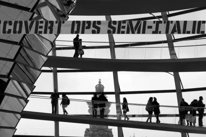 Covert Ops Semi-Italic Font examples