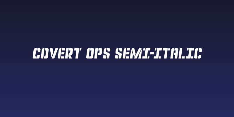 Covert Ops Semi-Italic Social Header