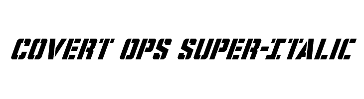 Covert Ops Super-Italic  免费字体下载