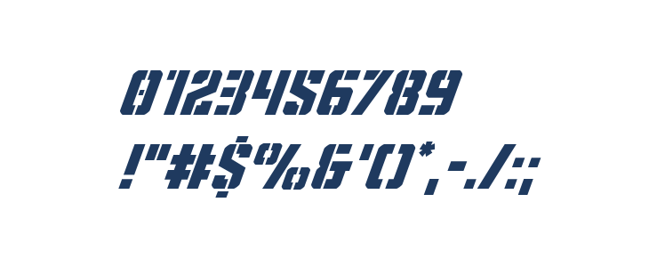 Covert Ops Super-Italic Other Characters