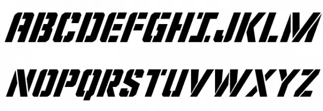 Covert Ops Super-Italic Schriftart Groß