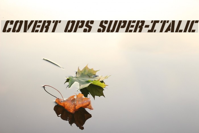 Covert Ops Super-Italic Example 1