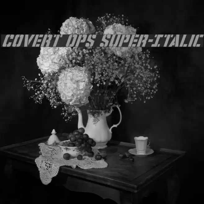 Covert Ops Super-Italic Font examples