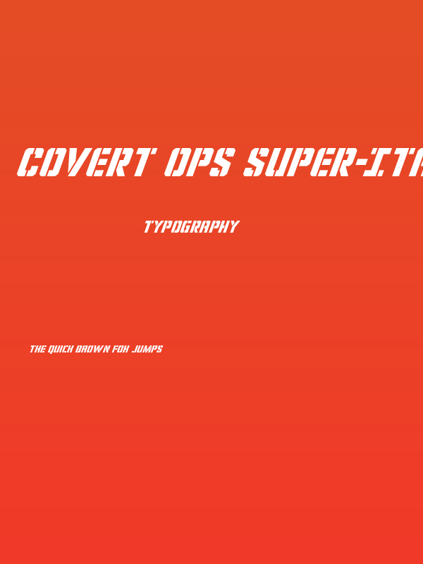 Covert Ops Super-Italic Poster