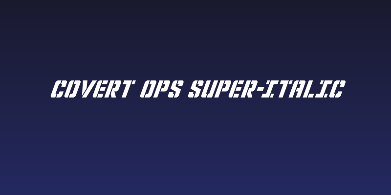 Covert Ops Super-Italic Social Header
