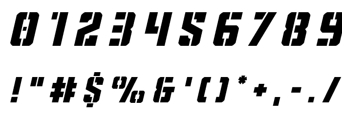 Covert Ops Title Italic Font OTHER CHARS